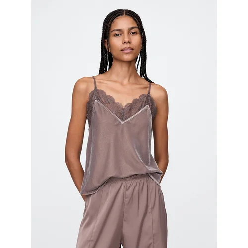 GAP Velvet tank top with lace - Women's