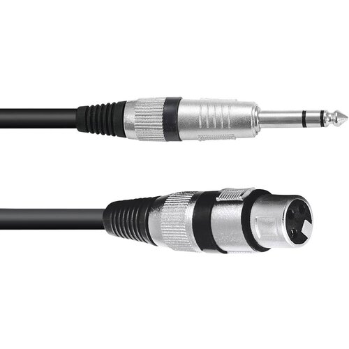 Omnitronic 30225180 XLR adapterski kabel [1x XLR vtičnica 3-polna - 1x klinken vtič 6.3 mm (stereo)] 0.90 m črna, (20428035) Cene