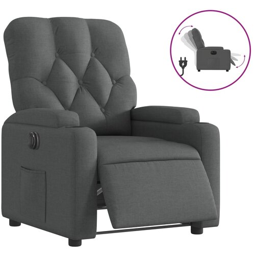 Maison Chic Električni naslanjač - Relax naslanjač temno sivo blago, (22062320) Slike