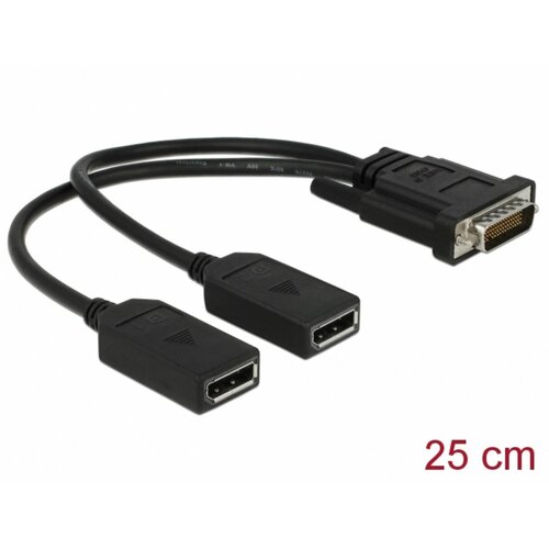 Delock adapter DMS59-2xDisplayPort 25cm 65354, (21028130) Cene