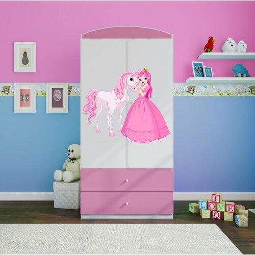 HAPPYKIDS GARDEROBNA OMARA DREAMY PRINCESKA (VE� BARV)-Roza Cene