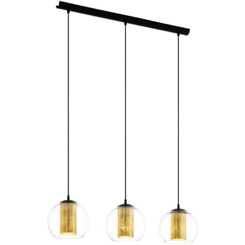 Eglo 79461 - visilica na sajli bolsano 3xE27/28W/230V zlatna/crna Cene