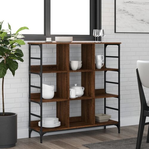  Komoda smeđa boja hrasta 102x32x103,5 cm od konstruiranog drva Slike