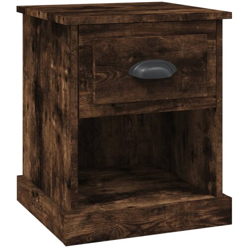 Maison Chic Nočna omarica - Nočna miza dimljeni hrast 39x39x47,5 cm inženirski les, (21688762) Slike