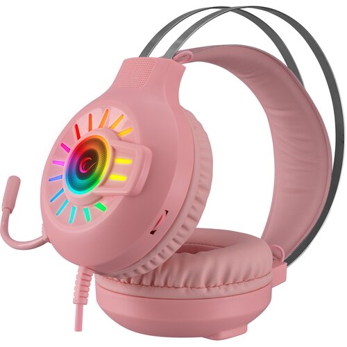 Slusalice RAMPAGE ZENGIBAR RM-K44 RGB Gaming roze Slike