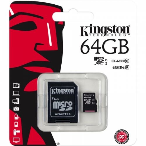 Kingston SPOMINSKA KARTICA 64 GB micro SD (2v1 MICRO-SDHC ) Cene