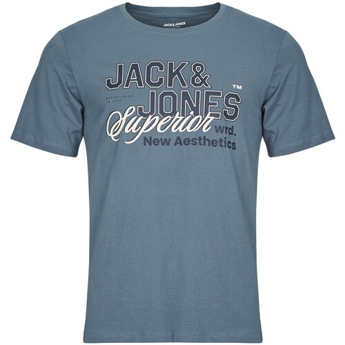 Jack & Jones Majice s kratkimi rokavi JJELOGO TEE SS Modra Cene