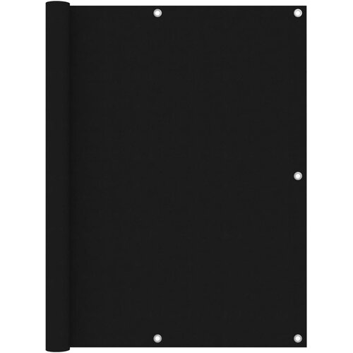 Balkonski zastor crni 120 x 600 cm od tkanine Oxford Cijene
