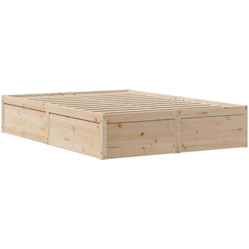 vidaXL Posteljni okvir brez vzmetnice 120x200 cm trdna borovina Cene