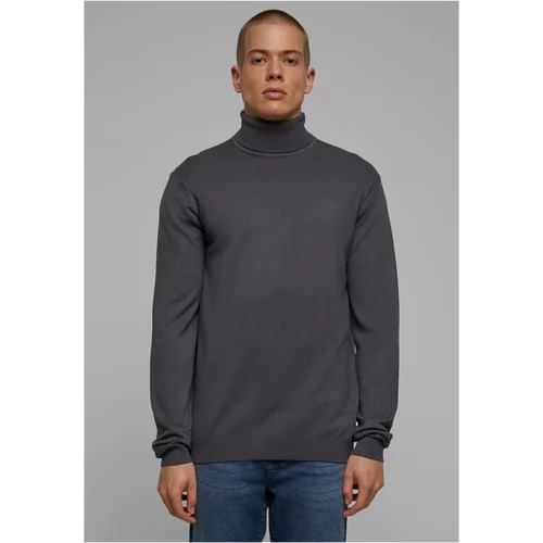 UC Men Knitted Turtleneck Sweater darkgrey