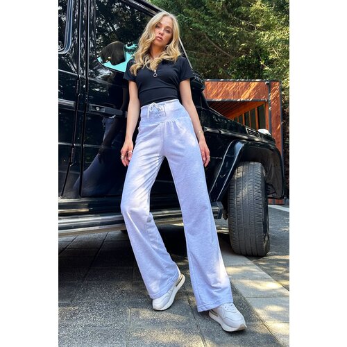 Trend Ala&amp;ccedil;atı Stili Women&amp;#039;s Carmelange High Waisted Armed Loose Leg Sweatpants Slike