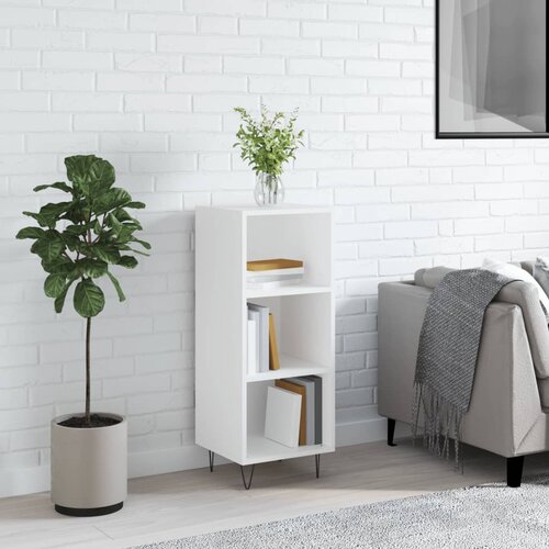 vidaXL Komoda bela 34,5x32,5x90 cm inženirski les Cene