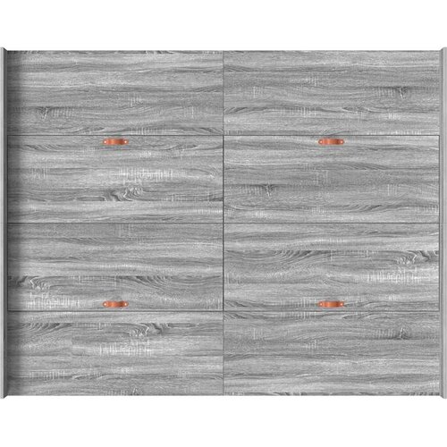  Krevet s ladicama Siva Sonoma 150 x 200 cm Konstruirano drvo Slike