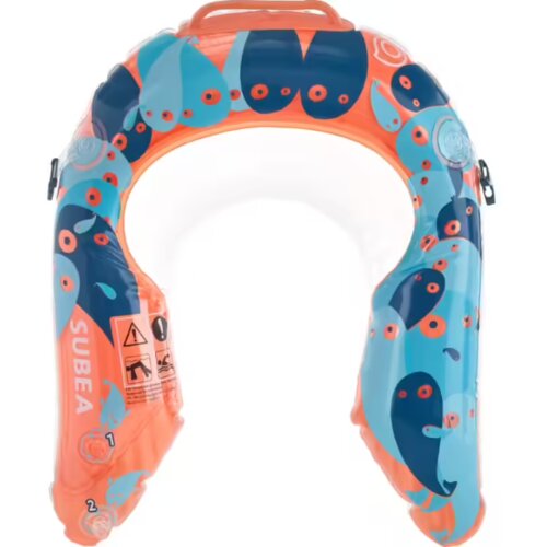  Plutača za snorkeling narandžasta tirkizna S Slike