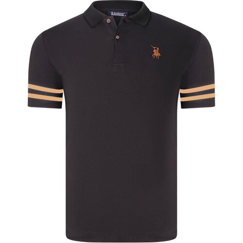 Dewberry T8585 MENS T-SHIRT-CAMEL-BLACK Slike
