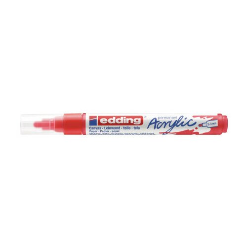 Edding akrilni marker E-5100 medium 2-3mm obli vrh crvena ( 12MA51D ) Slike