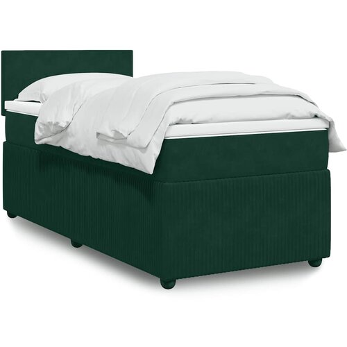Box spring krevet s madracem tamnozeleni 90x190 cm bar&scaron;unasti Cijene