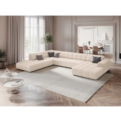 Cosmopolitan Design kremno bela kotna sedežna garnitura (levi kot/v obliki črke &amp;quot;u&amp;quot;) chicago &amp;ndash; Slike