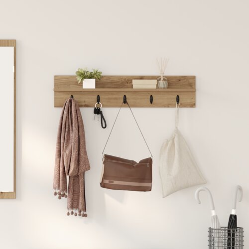 vidaXL Nadwyčajna obešalnik za plašče artisan hrast 80 x 10.5 x 18 cm Cene