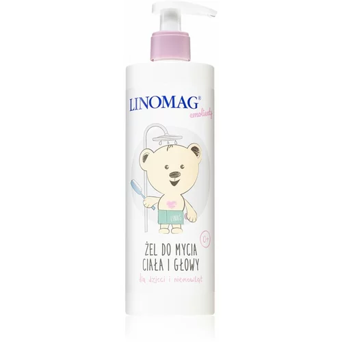 Linomag Emolienty Shampoo & Shower Gel gel za prhanje in šampon 2v1 za otroke od rojstva 400 ml