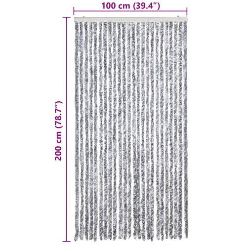  Zastor protiv muha bijelo-sivi 100 x 200 cm od &amp;scaron;enila Slike