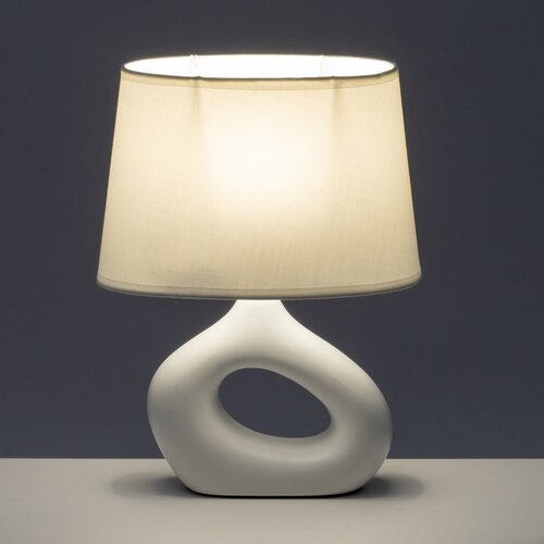 Casa Selecci&amp;oacute;n Bijela stolna lampa keramička s tekstilnim sjenilom (visina 30 cm) &amp;ndash; Slike