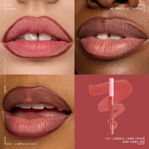 NYX Professional Makeup Lip Lingerie flomaster za ustnice za dolgoobstojen učinek odtenek 09 Send Nudes 1 ml Slike