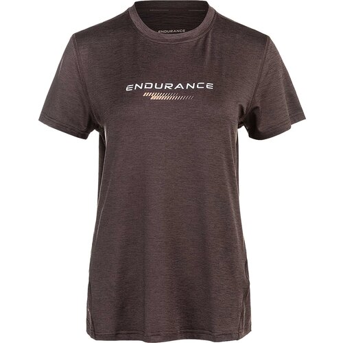 Endurance Dámské tričko Wange Melange S/S Tee Black Bean Slike
