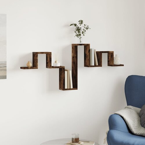  Zidna polica boja hrasta 104,5x10x43 cm od konstruiranog drva Slike