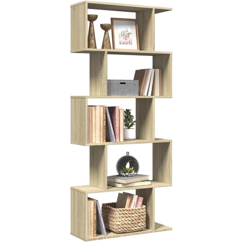 vidaXL Pregrada / regal za knjige 5 razina hrast 70x24x161 cm drveni Cijene