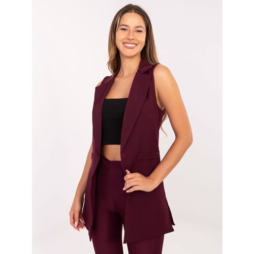 RUE PARIS Vest-IT-KZ-FL5069.84-burgundy Cene