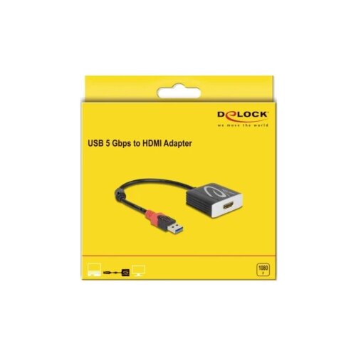 Delock 62736 USB 3.2 gen. 1 (USB 3.0) / HDMI adapterski kabel [1x USB 3.2 gen. 1 utičnica A (USB 3.0) - 1x ženski konekt Cijene