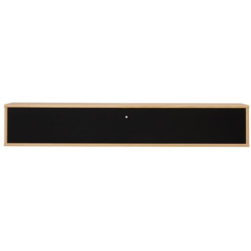 Hammel Furniture Črna/v naravni barvi TV omarica v hrastovem dekorju 133x22 cm Mistral &amp;ndash; Slike