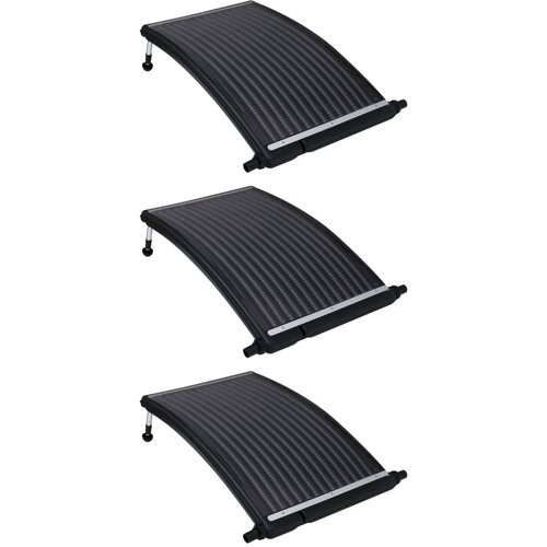VidaXL Zakrivljeni solarni paneli za grijanje bazena 3 kom 110 x 65 cm Slike