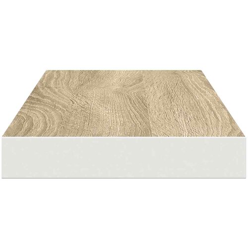  Plutajuće zidne police 4 kom hrast i bijele 60x23,5x3,8 cm MDF Slike