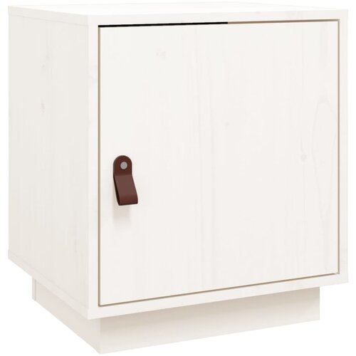 Maison Chic Nočna omarica - Nočna miza bela 40x34x55 cm trdna borovina, (21690492) Cene