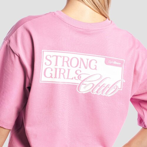 GymBeam Ženska majica Girls Club Boxy Pink Slike