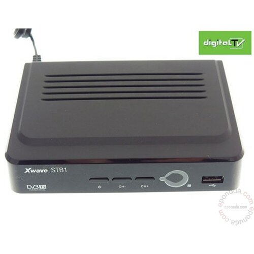 X Wave settop box digitalni risiver digital STB1, DVB-T2 prijemnik, usb, hdmi, rf modulator Slike