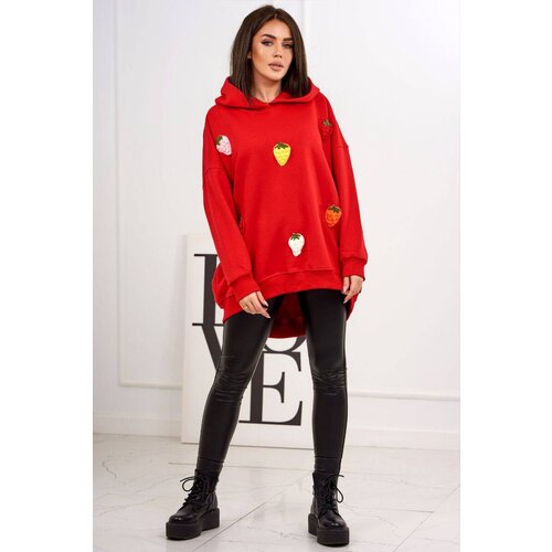 Kesi Insulated sweatshirt with a red strawberry motif Cene