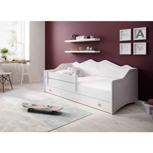 ADRK Dje�ji krevet EMKA s madracem i ladicom 160x80 - BIJELA-RU�I�ASTA Cijene
