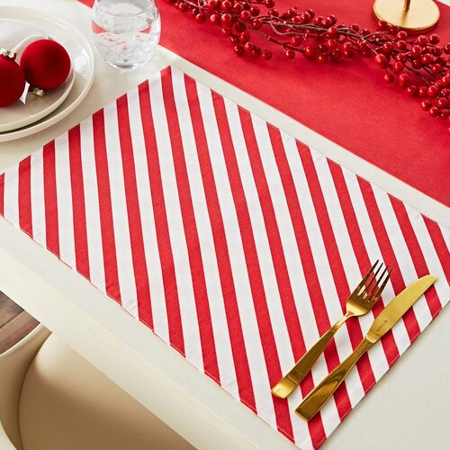 Catherine Lansfield Tekstilni podmetač 4 kom 30x46 cm Candy Cane – Cijene