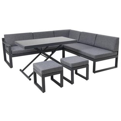 Beldano Lounge Garnitura Rio 2, Črna, Antracit, 5-Delni Set Slike
