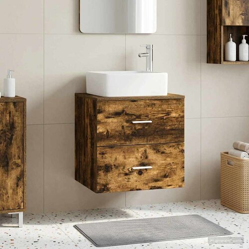  Umivaonik s policom Dimljeni hrast 49,5 x 41 x 63 cm Cijene