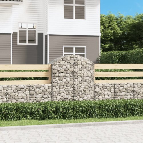 VidaXL Obokana gabionska ko&amp;scaron;ara 100x50x120/140 cm pocinkano železo Slike