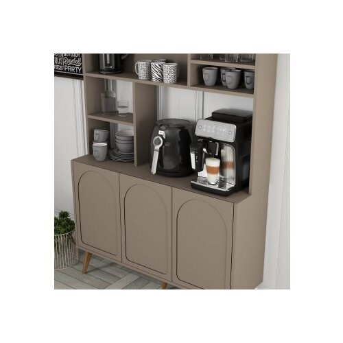 Hanah home komoda lyon 120 - atlas, walnut atlaswalnut coffee bar cabinet Slike