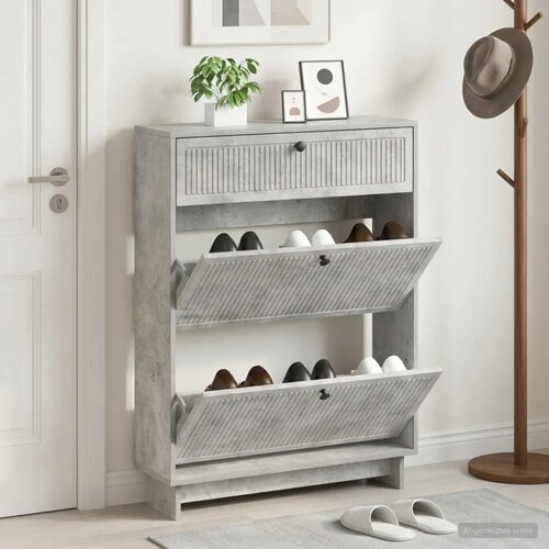  Ormar za cipele EDE 78 x 24 x 103 cm Konstruirano drvo - Betonska siva Cijene
