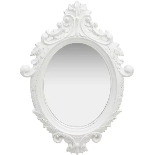  Stensko ogledalo v grajskem stilu 56x76 cm belo