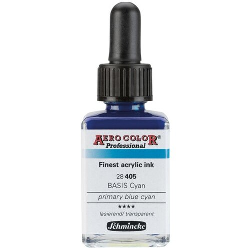 SCHMINCKE Akrilno mastilo AERO COLOR Professional Standard 28 ml | 405 basic blue cyan Slike