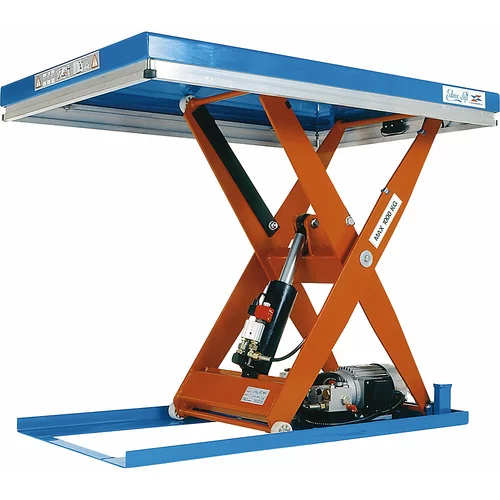 Edmolift Kompaktna dvižna miza, stacionarna, nosilnost 1000 kg, plošča DxŠ 1200 x 800 mm, uporabni dvig 820 mm
