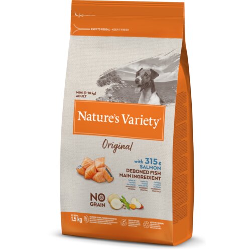 Nature's Variety No Grain Dog Mini Adult - losos 1,5 kg Cene